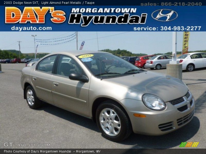 Light Almond Pearl Metallic / Taupe 2003 Dodge Neon SXT
