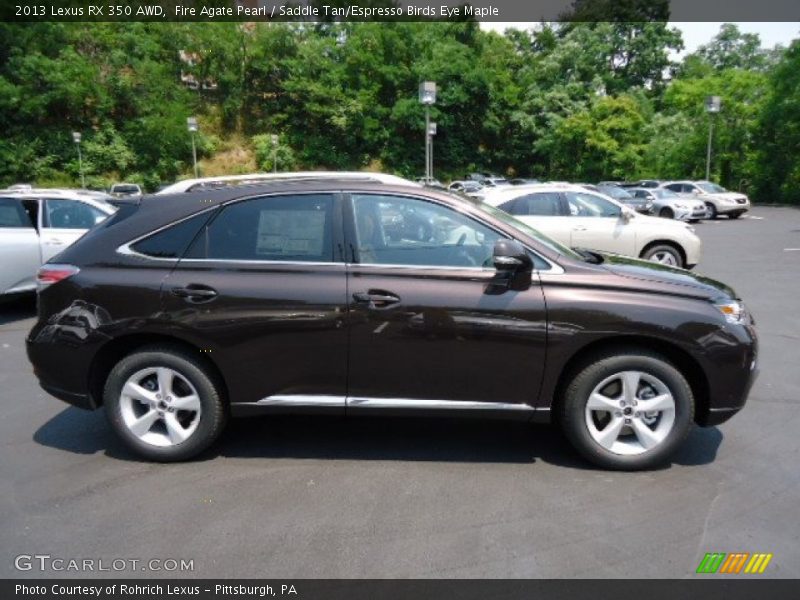 Fire Agate Pearl / Saddle Tan/Espresso Birds Eye Maple 2013 Lexus RX 350 AWD