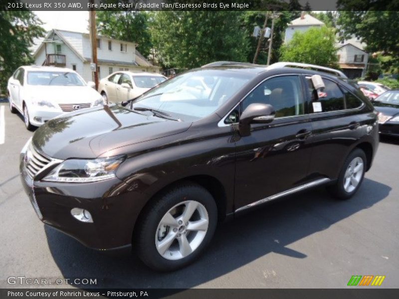 Fire Agate Pearl / Saddle Tan/Espresso Birds Eye Maple 2013 Lexus RX 350 AWD