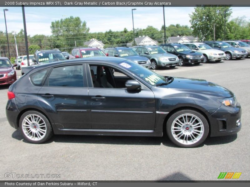 Dark Gray Metallic / Carbon Black/Graphite Gray Alcantara 2008 Subaru Impreza WRX STi