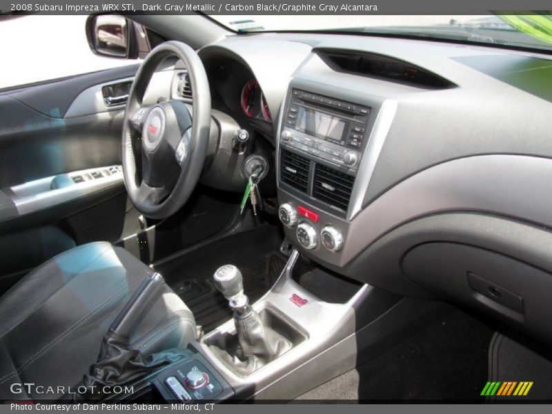 Dark Gray Metallic / Carbon Black/Graphite Gray Alcantara 2008 Subaru Impreza WRX STi