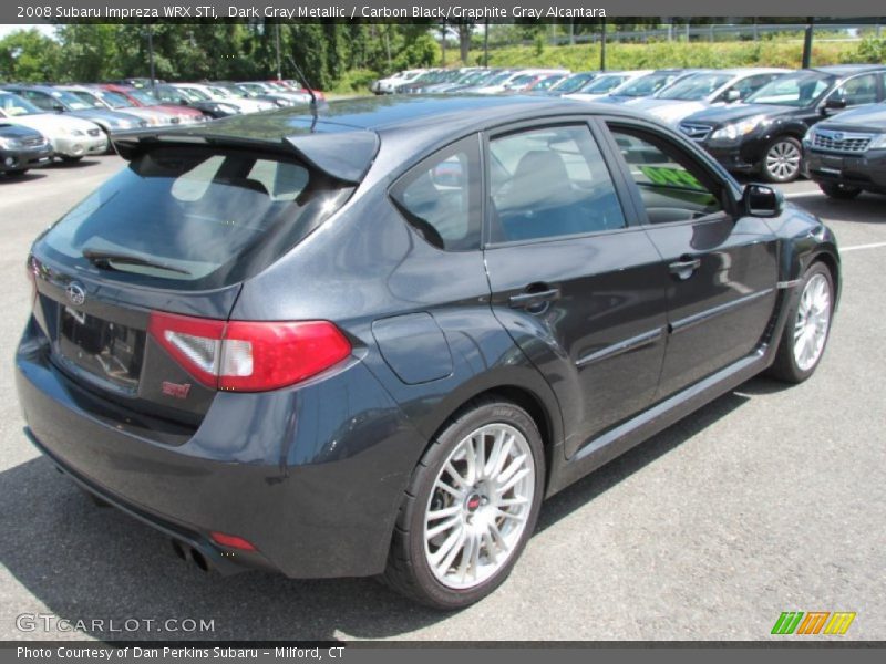 Dark Gray Metallic / Carbon Black/Graphite Gray Alcantara 2008 Subaru Impreza WRX STi