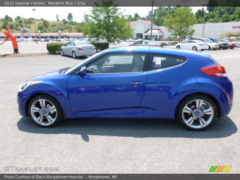 Marathon Blue / Gray 2012 Hyundai Veloster