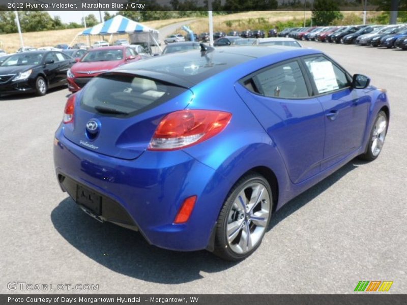 Marathon Blue / Gray 2012 Hyundai Veloster