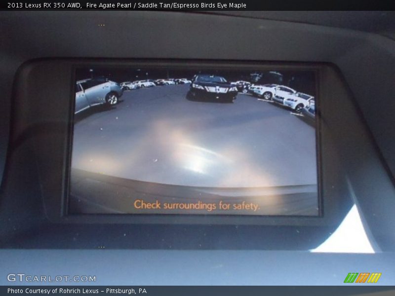 Fire Agate Pearl / Saddle Tan/Espresso Birds Eye Maple 2013 Lexus RX 350 AWD
