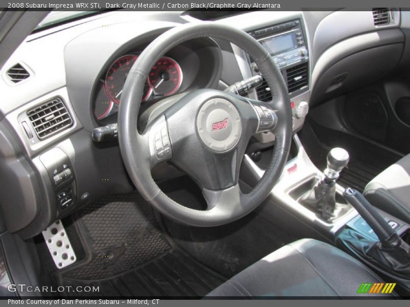 Dark Gray Metallic / Carbon Black/Graphite Gray Alcantara 2008 Subaru Impreza WRX STi