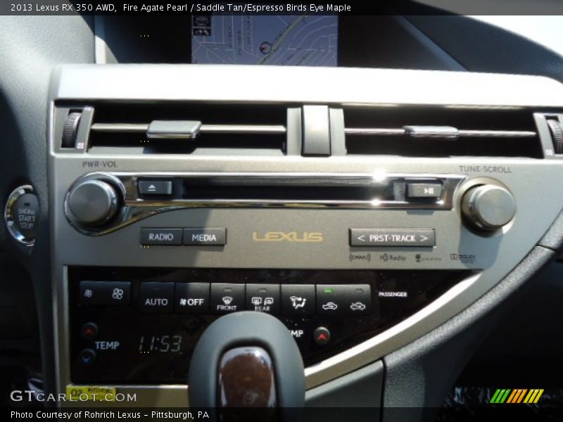 Fire Agate Pearl / Saddle Tan/Espresso Birds Eye Maple 2013 Lexus RX 350 AWD