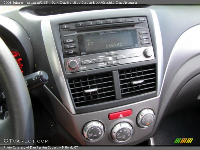 Dark Gray Metallic / Carbon Black/Graphite Gray Alcantara 2008 Subaru Impreza WRX STi