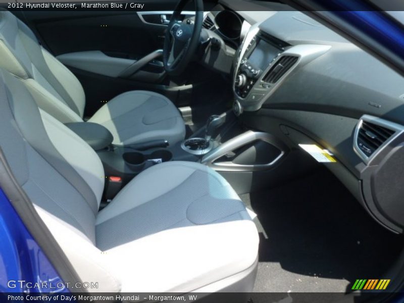 Marathon Blue / Gray 2012 Hyundai Veloster