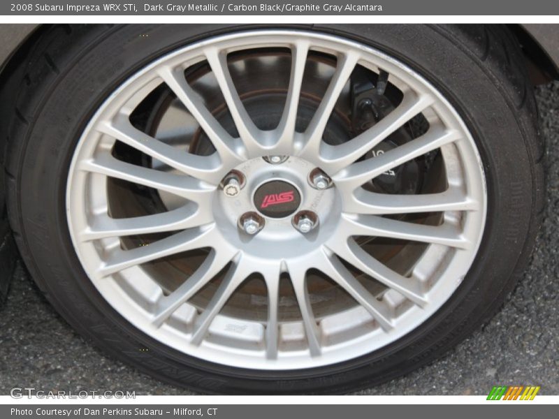 Dark Gray Metallic / Carbon Black/Graphite Gray Alcantara 2008 Subaru Impreza WRX STi