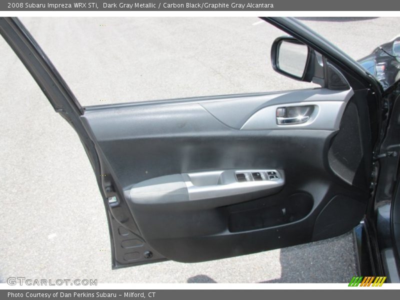 Dark Gray Metallic / Carbon Black/Graphite Gray Alcantara 2008 Subaru Impreza WRX STi