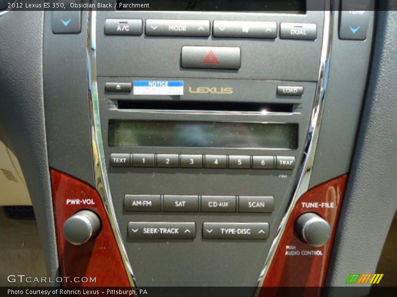 Obsidian Black / Parchment 2012 Lexus ES 350