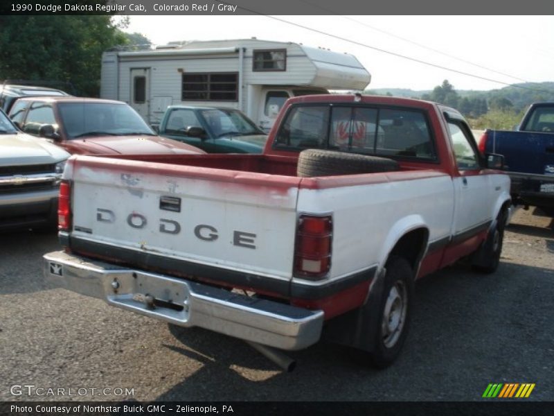 Colorado Red / Gray 1990 Dodge Dakota Regular Cab