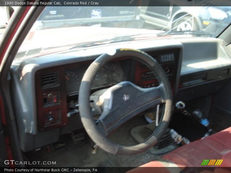 Colorado Red / Gray 1990 Dodge Dakota Regular Cab