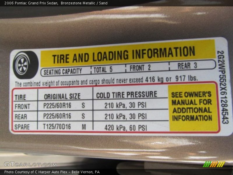 Bronzestone Metallic / Sand 2006 Pontiac Grand Prix Sedan