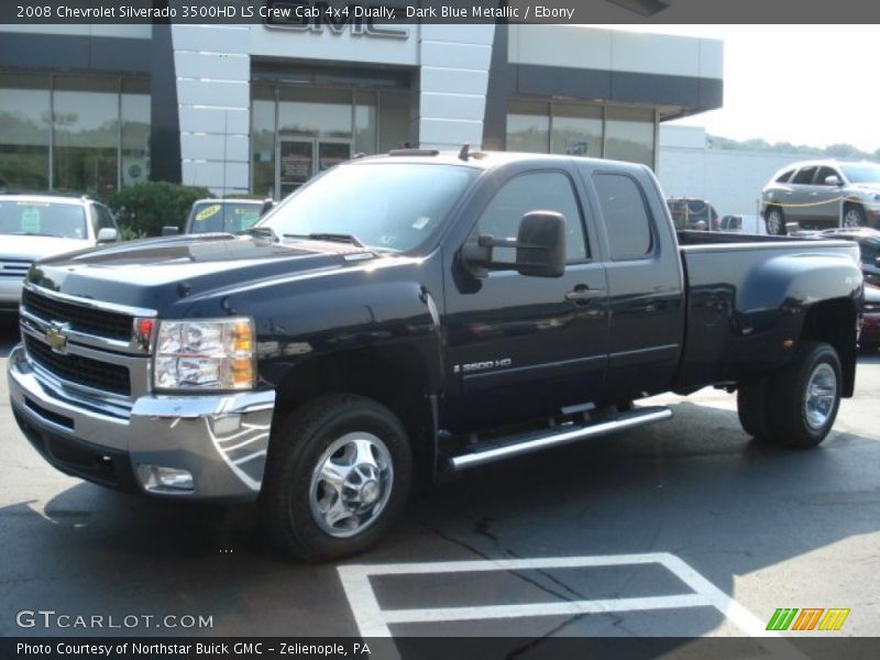 Dark Blue Metallic / Ebony 2008 Chevrolet Silverado 3500HD LS Crew Cab 4x4 Dually