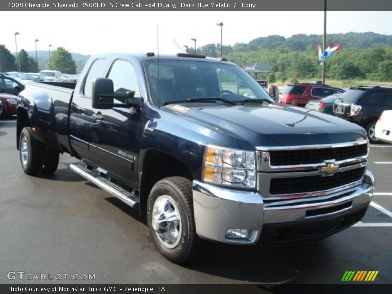 Dark Blue Metallic / Ebony 2008 Chevrolet Silverado 3500HD LS Crew Cab 4x4 Dually