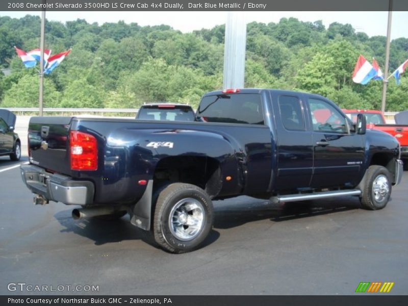 Dark Blue Metallic / Ebony 2008 Chevrolet Silverado 3500HD LS Crew Cab 4x4 Dually