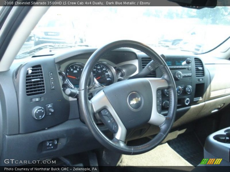 Dark Blue Metallic / Ebony 2008 Chevrolet Silverado 3500HD LS Crew Cab 4x4 Dually