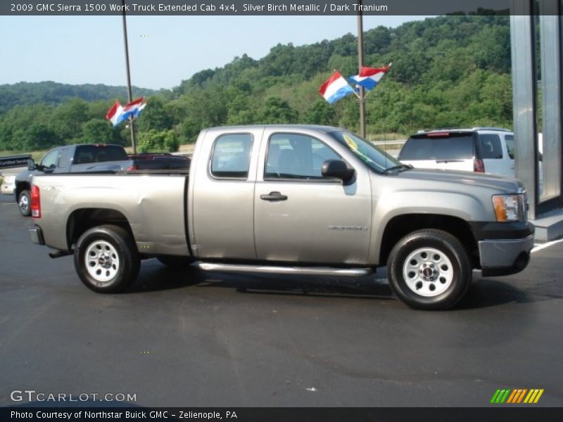 Silver Birch Metallic / Dark Titanium 2009 GMC Sierra 1500 Work Truck Extended Cab 4x4