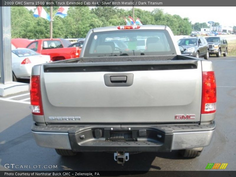 Silver Birch Metallic / Dark Titanium 2009 GMC Sierra 1500 Work Truck Extended Cab 4x4