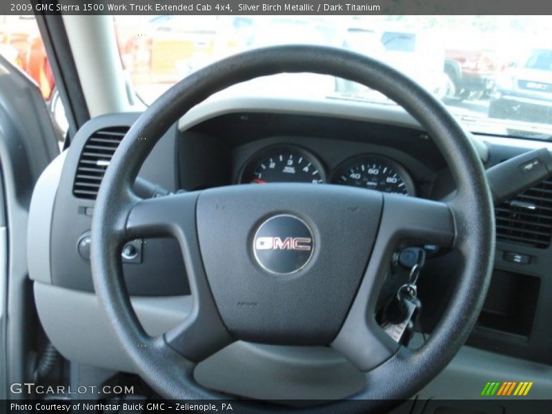 Silver Birch Metallic / Dark Titanium 2009 GMC Sierra 1500 Work Truck Extended Cab 4x4