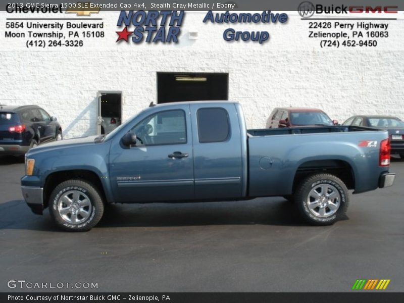 Stealth Gray Metallic / Ebony 2013 GMC Sierra 1500 SLE Extended Cab 4x4