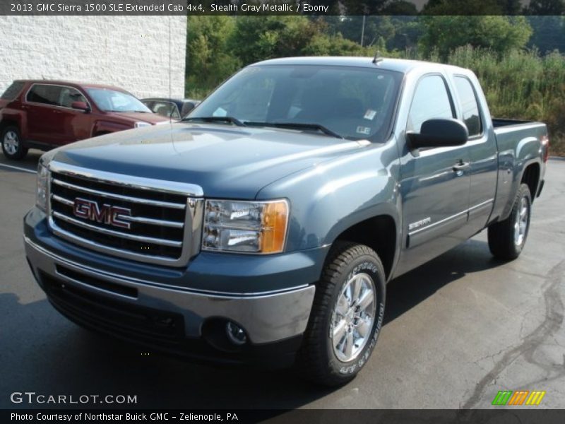 Stealth Gray Metallic / Ebony 2013 GMC Sierra 1500 SLE Extended Cab 4x4