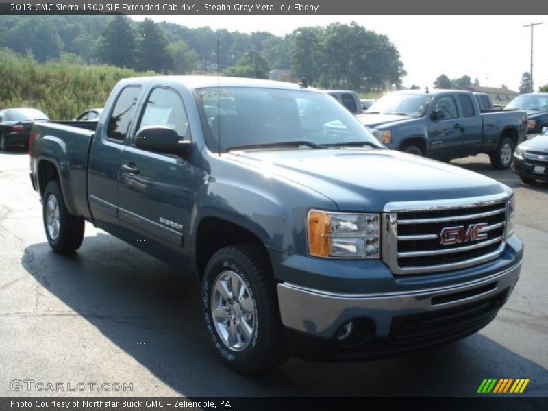 Stealth Gray Metallic / Ebony 2013 GMC Sierra 1500 SLE Extended Cab 4x4