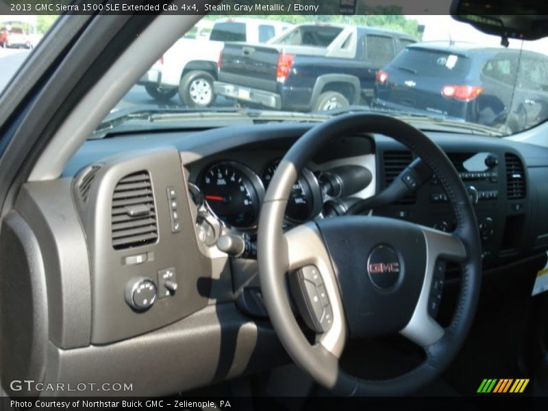 Stealth Gray Metallic / Ebony 2013 GMC Sierra 1500 SLE Extended Cab 4x4