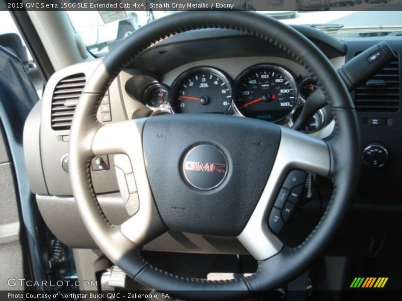 Stealth Gray Metallic / Ebony 2013 GMC Sierra 1500 SLE Extended Cab 4x4