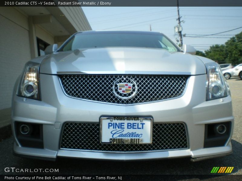Radiant Silver Metallic / Ebony 2010 Cadillac CTS -V Sedan