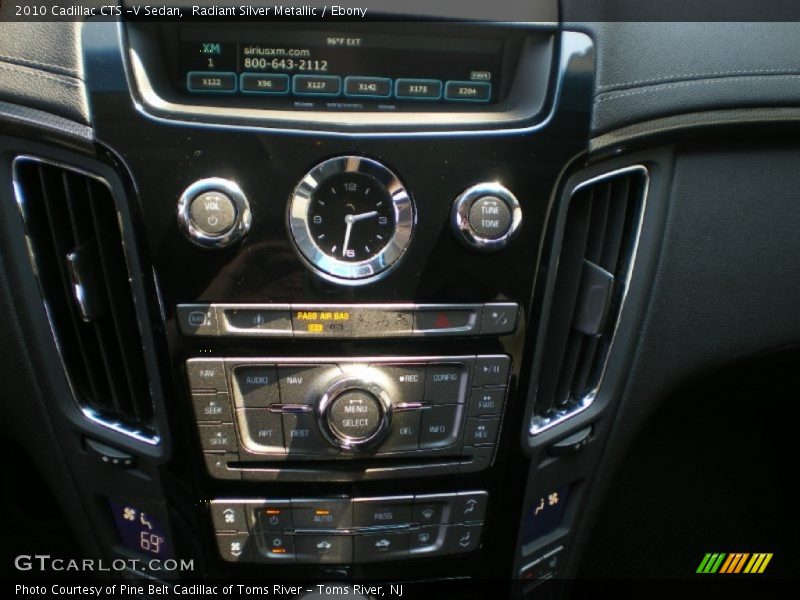 Radiant Silver Metallic / Ebony 2010 Cadillac CTS -V Sedan
