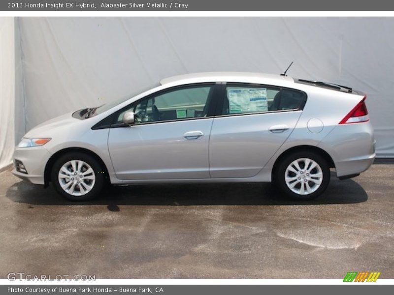 Alabaster Silver Metallic / Gray 2012 Honda Insight EX Hybrid