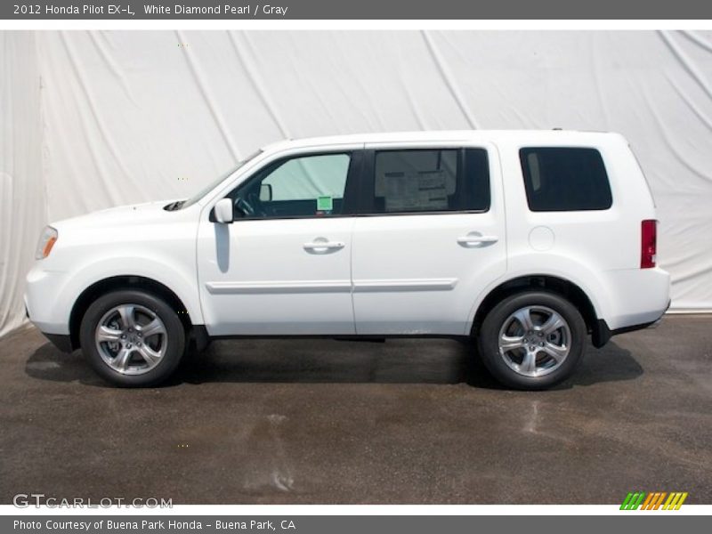 White Diamond Pearl / Gray 2012 Honda Pilot EX-L