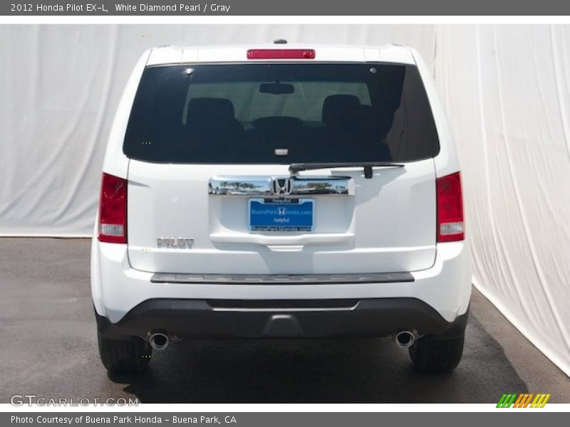 White Diamond Pearl / Gray 2012 Honda Pilot EX-L