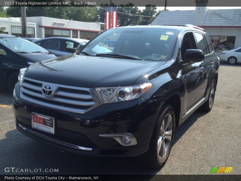 Black / Black 2011 Toyota Highlander Limited 4WD