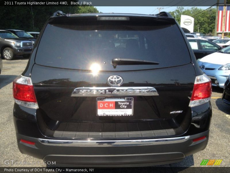 Black / Black 2011 Toyota Highlander Limited 4WD