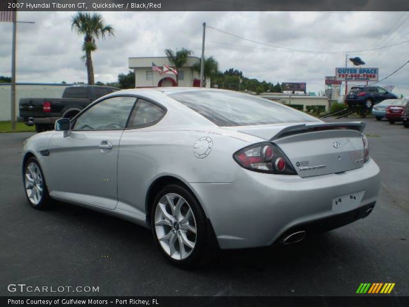 Quicksilver / Black/Red 2007 Hyundai Tiburon GT