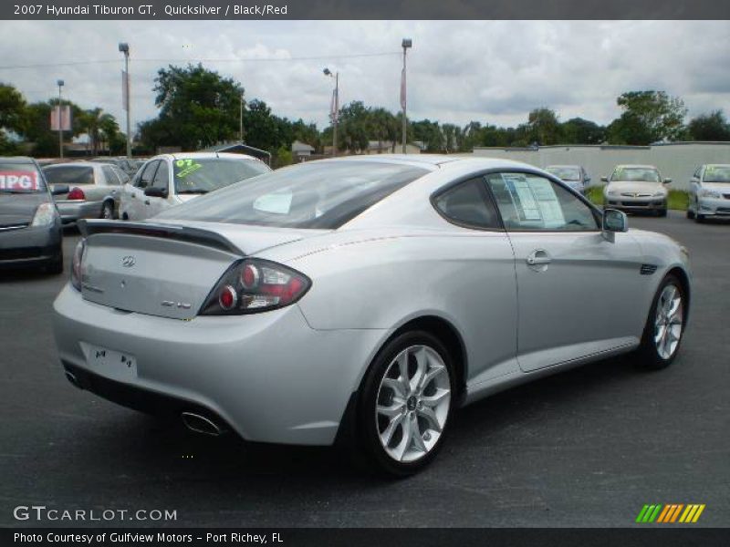 Quicksilver / Black/Red 2007 Hyundai Tiburon GT