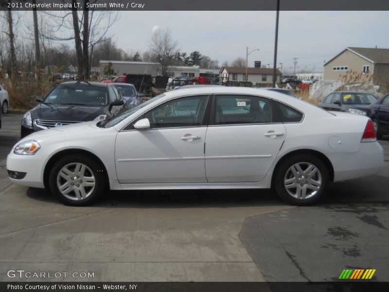 Summit White / Gray 2011 Chevrolet Impala LT