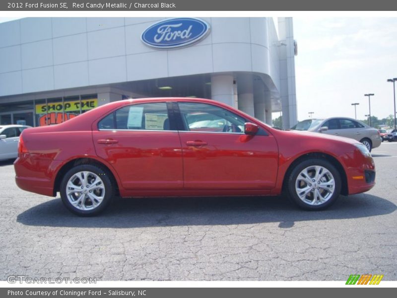 Red Candy Metallic / Charcoal Black 2012 Ford Fusion SE