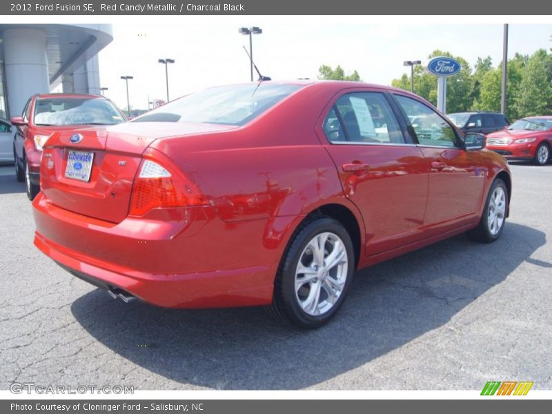 Red Candy Metallic / Charcoal Black 2012 Ford Fusion SE