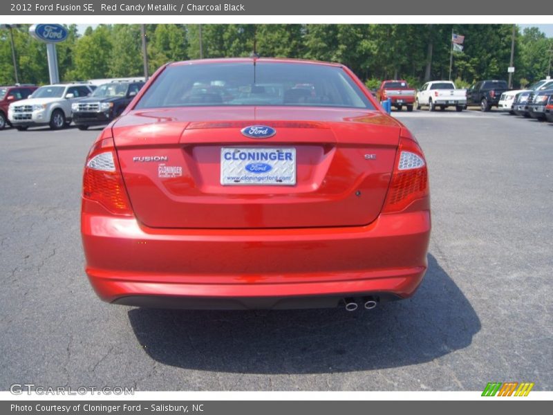 Red Candy Metallic / Charcoal Black 2012 Ford Fusion SE