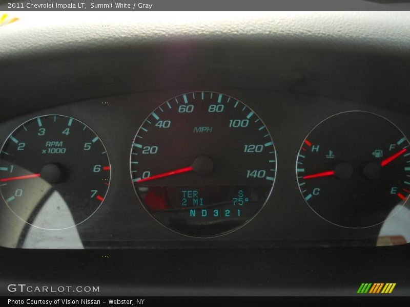 Summit White / Gray 2011 Chevrolet Impala LT