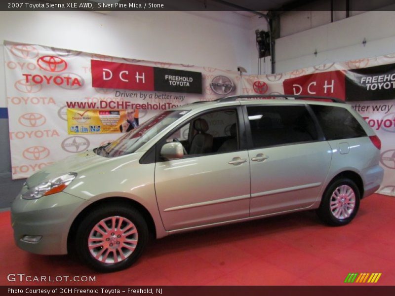 Silver Pine Mica / Stone 2007 Toyota Sienna XLE AWD