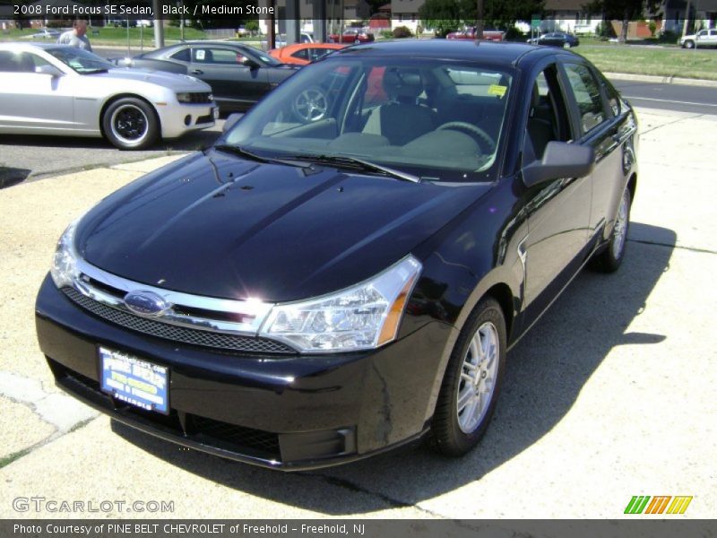 Black / Medium Stone 2008 Ford Focus SE Sedan