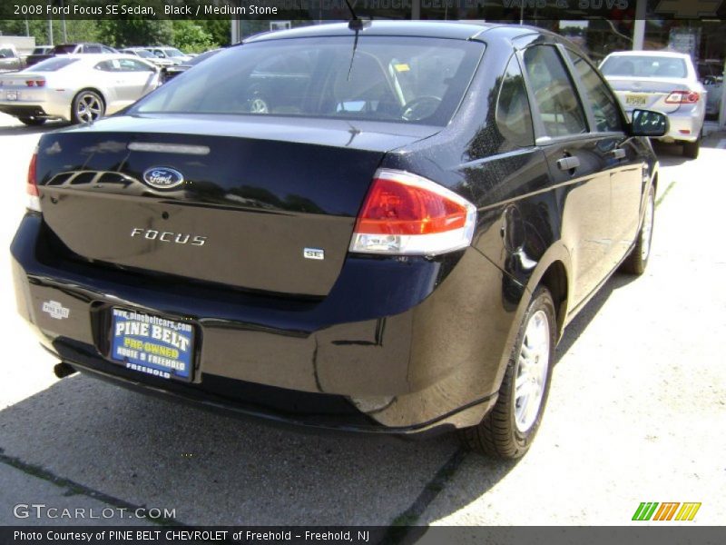 Black / Medium Stone 2008 Ford Focus SE Sedan