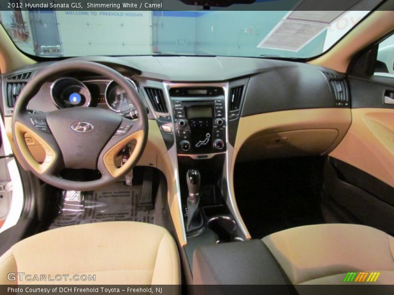 Shimmering White / Camel 2012 Hyundai Sonata GLS