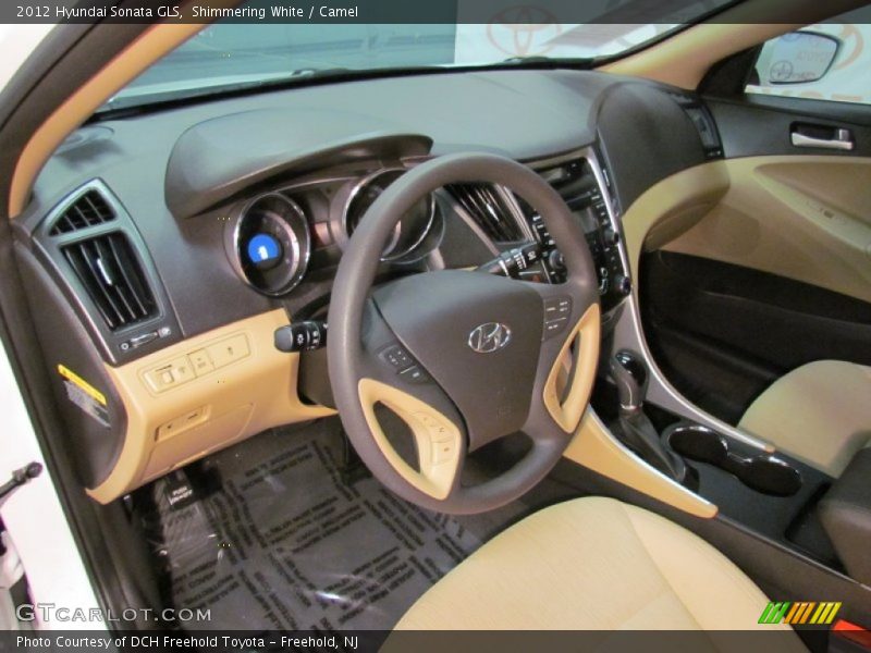 Shimmering White / Camel 2012 Hyundai Sonata GLS